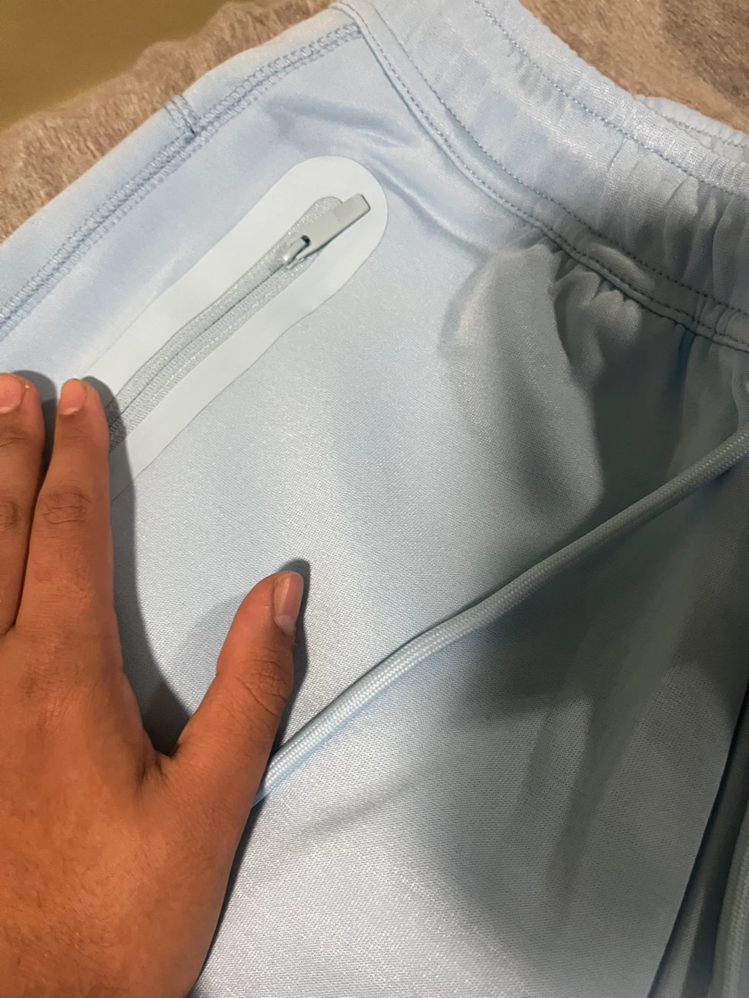 Nike NOCTA Light Blue Track Pants - photo 4