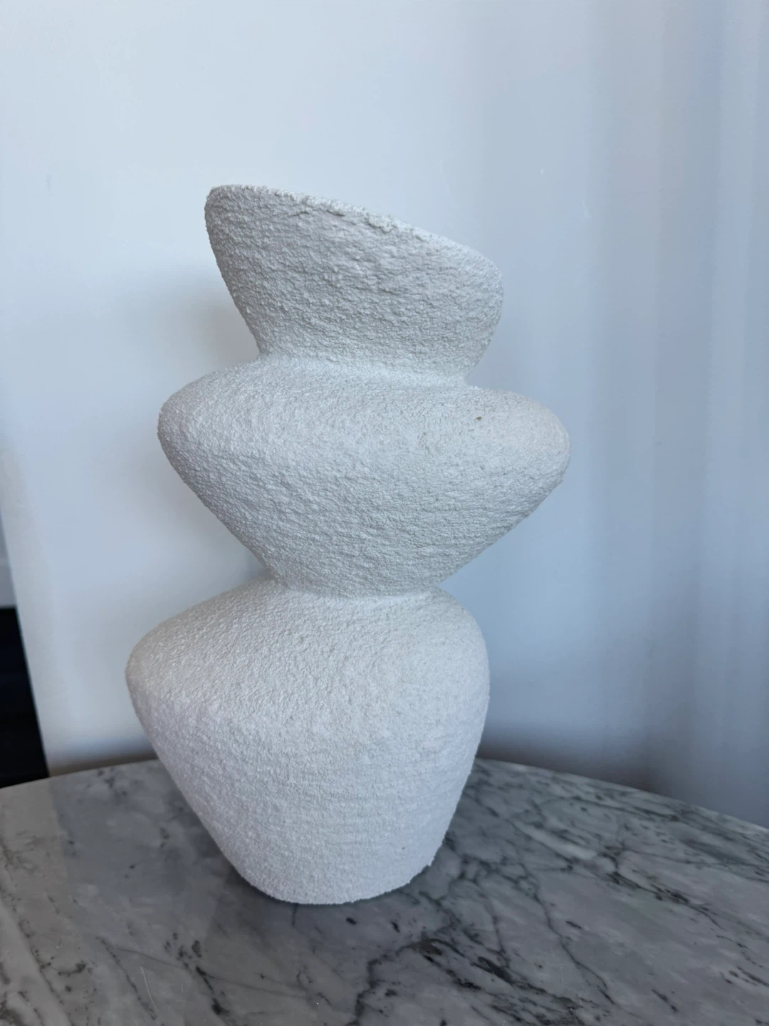 White Textured Ceramic Vase - photo 3