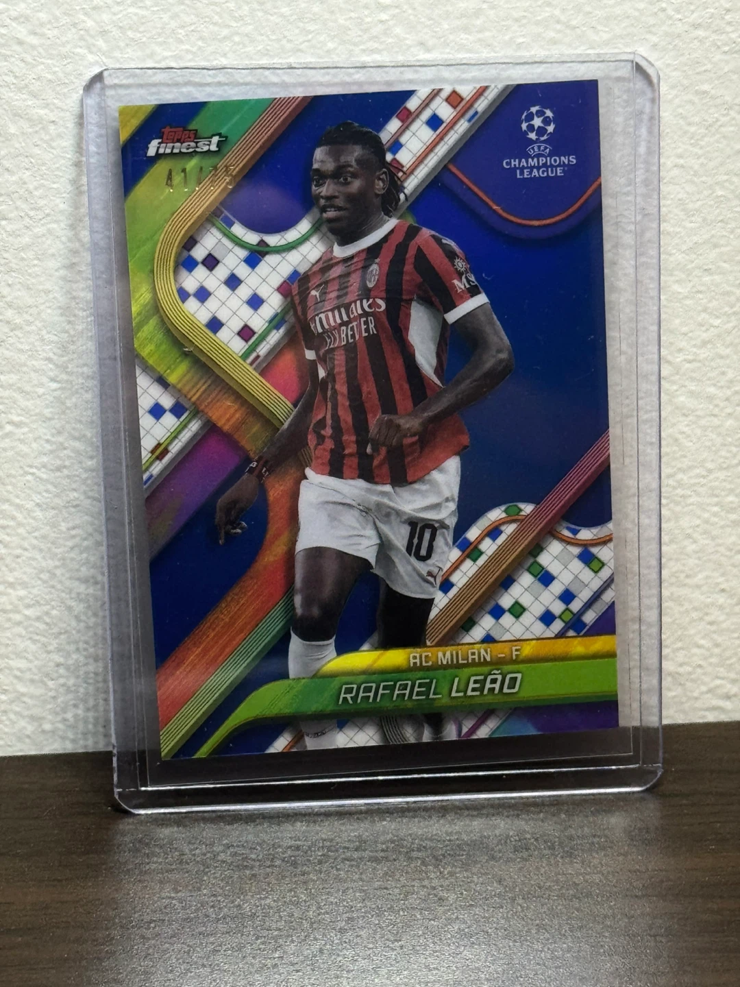 Rafael Leão Topps Finest Trading Card rookie card