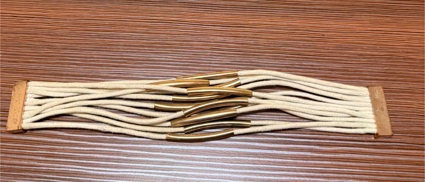 Multi-Strand Bracelet - Gold and Cream - photo 2