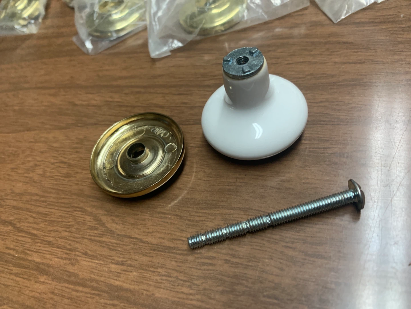 Cabinet Knobs - White & Gold - photo 3