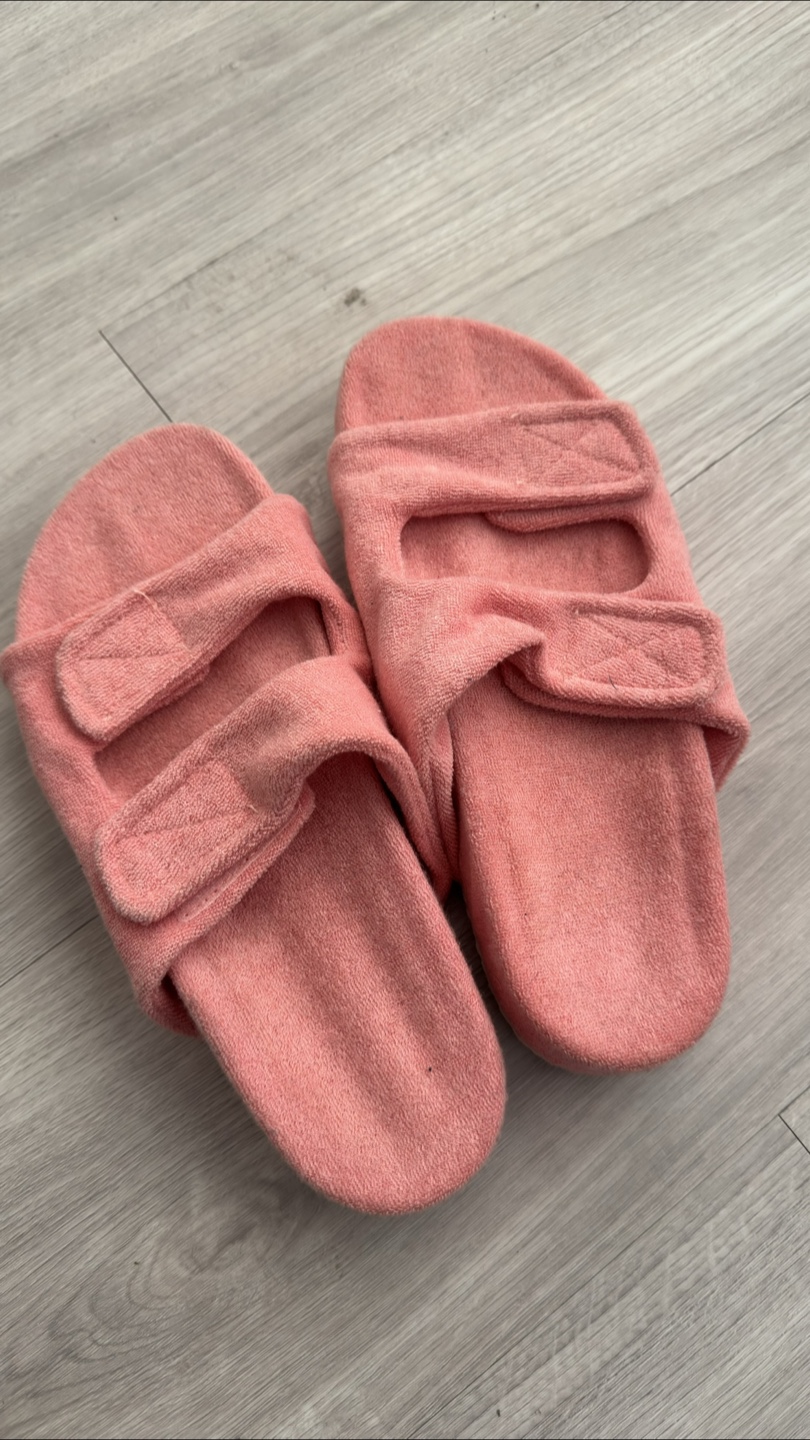 Pink Terry Cloth Slippers - Size 7