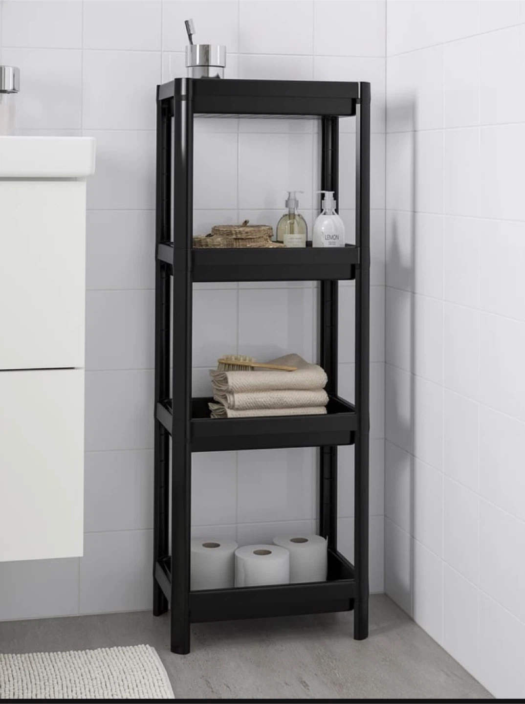 Black plastic Shelf Unit - photo 3