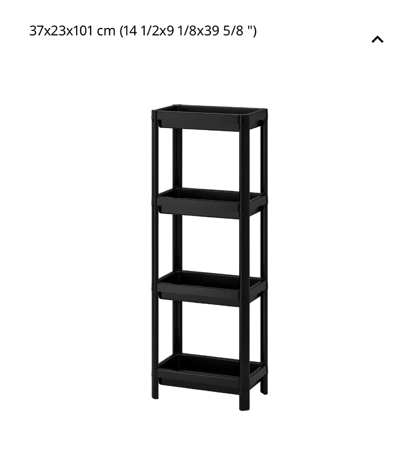 Black plastic Shelf Unit - photo 2