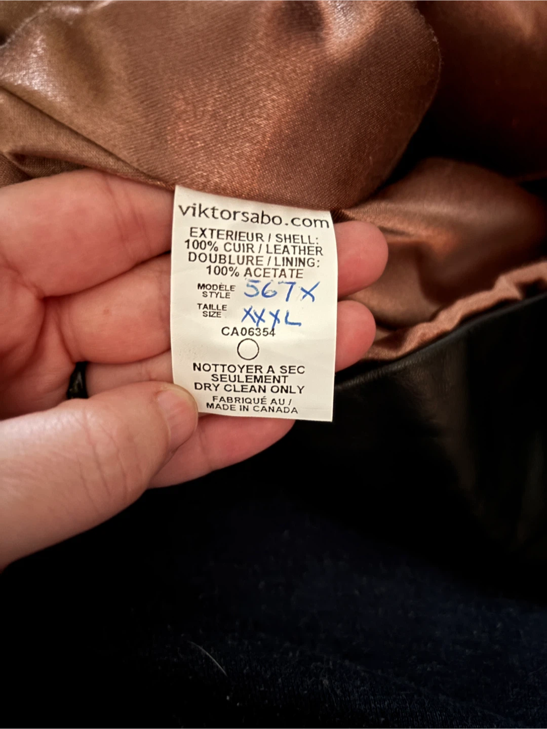 Viktor Sabo Leather Jacket – XXXL – Excellent Condition - photo 4