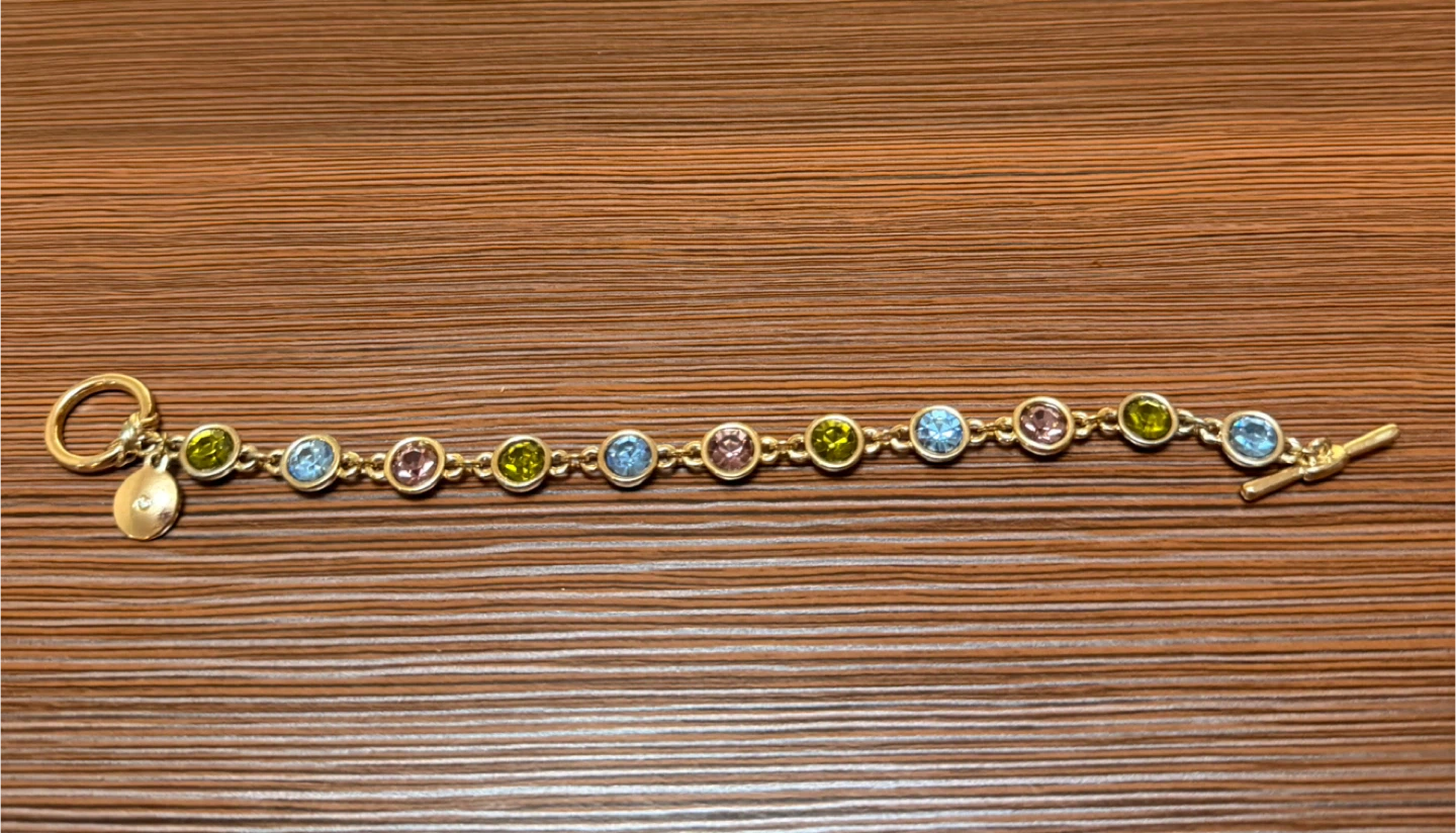 Gold-Tone with Colourful Stones Bracelet