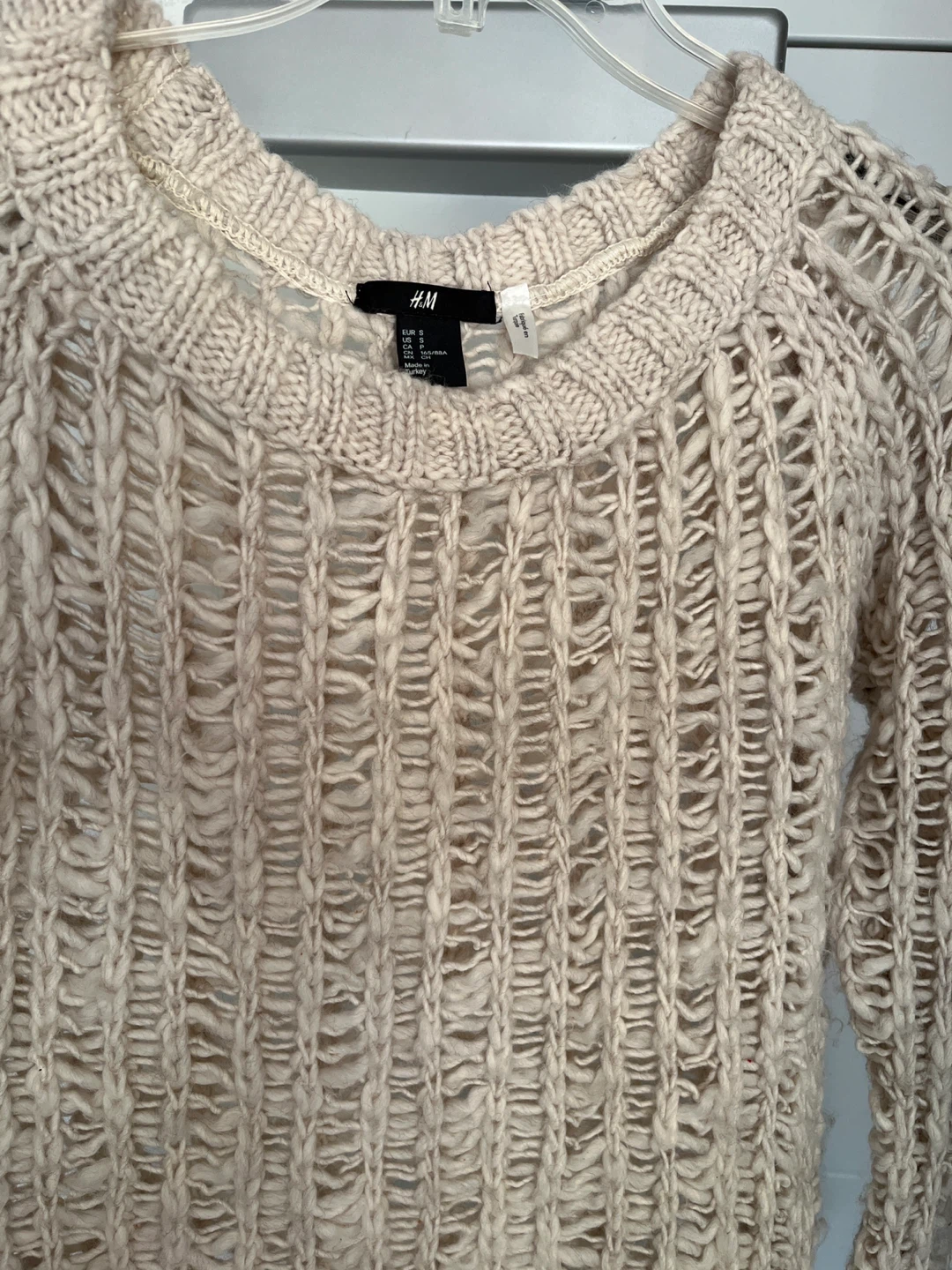 H&M Cream Knit Sweater - Size S - photo 2