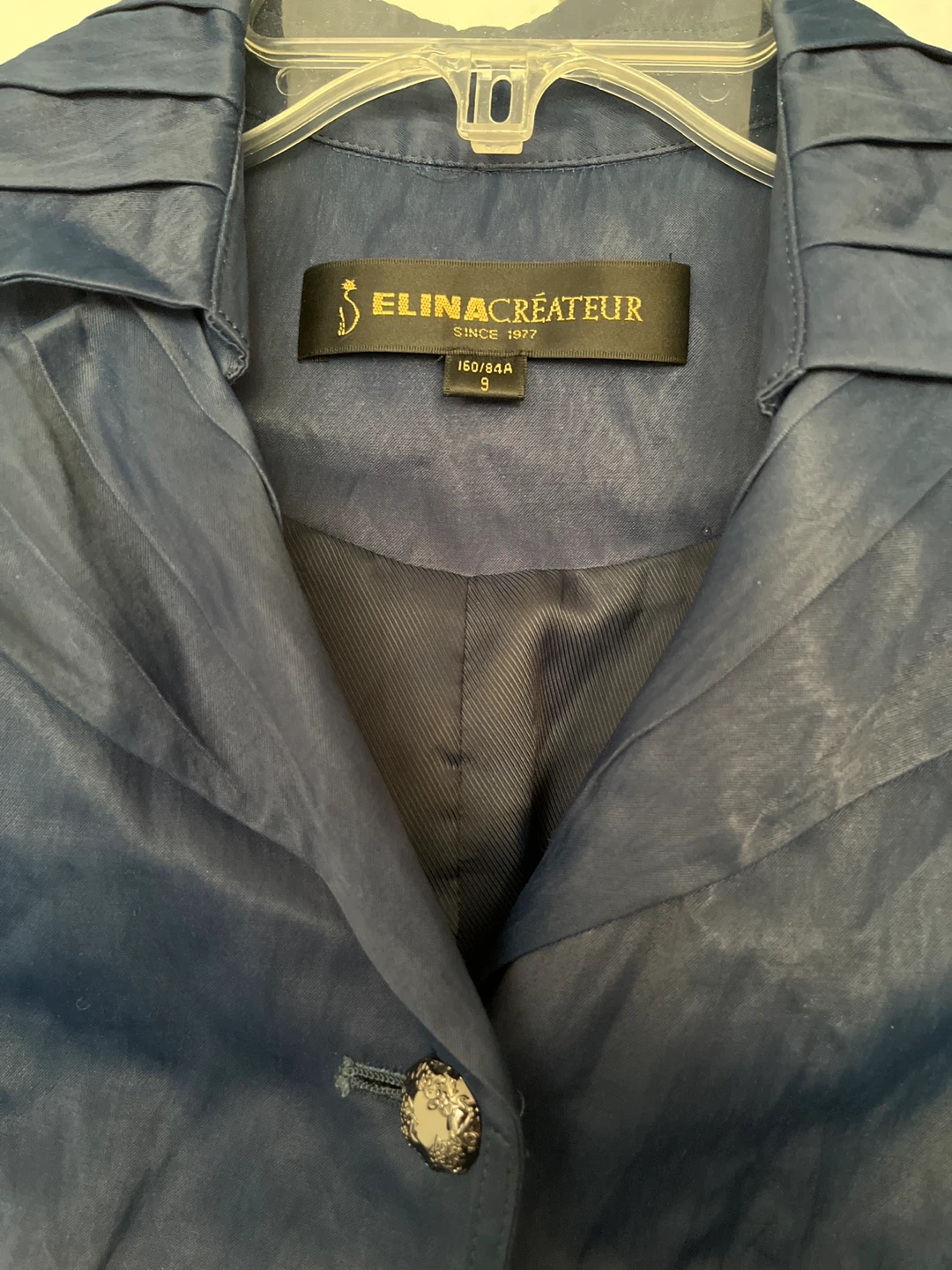 Elina Créateur Blue Jacket - Size 9 - photo 2