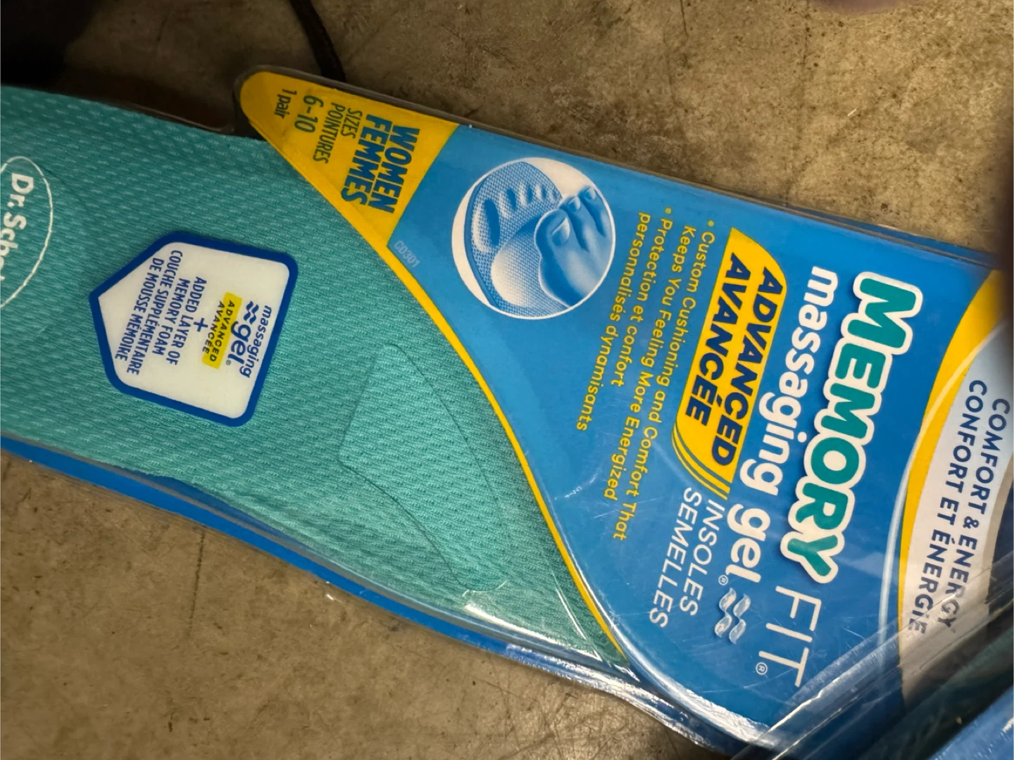 Dr. Scholl's Memory Fit Massaging Gel Insoles (Women's 6-10)