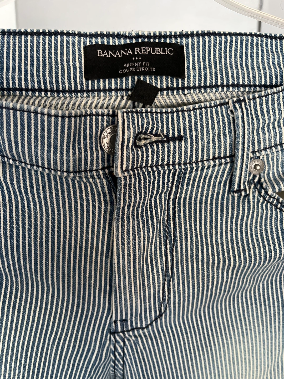 Banana Republic Striped Skinny Fit Jeans