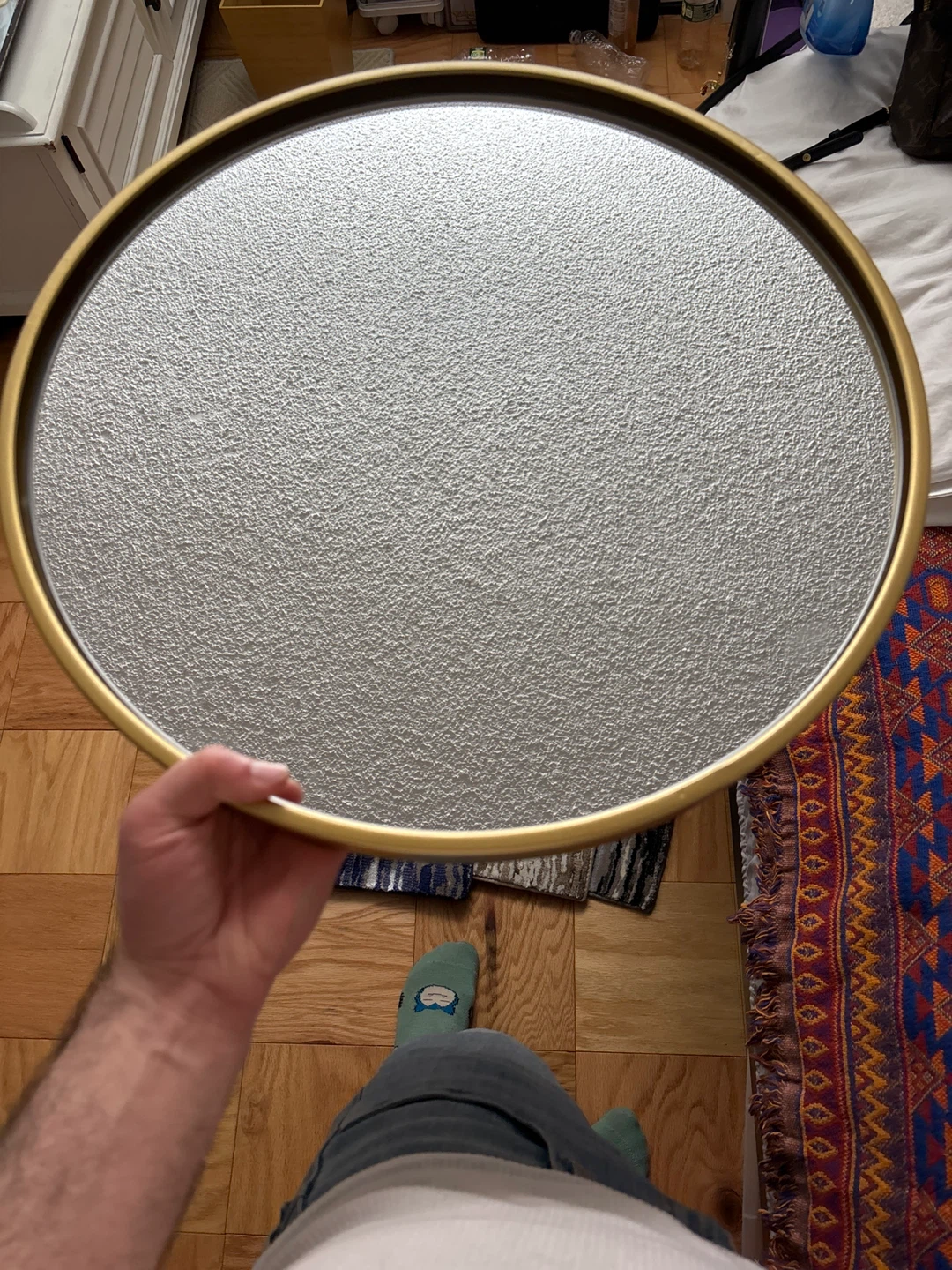 Gold Round Mirror - 18 inch - photo 2