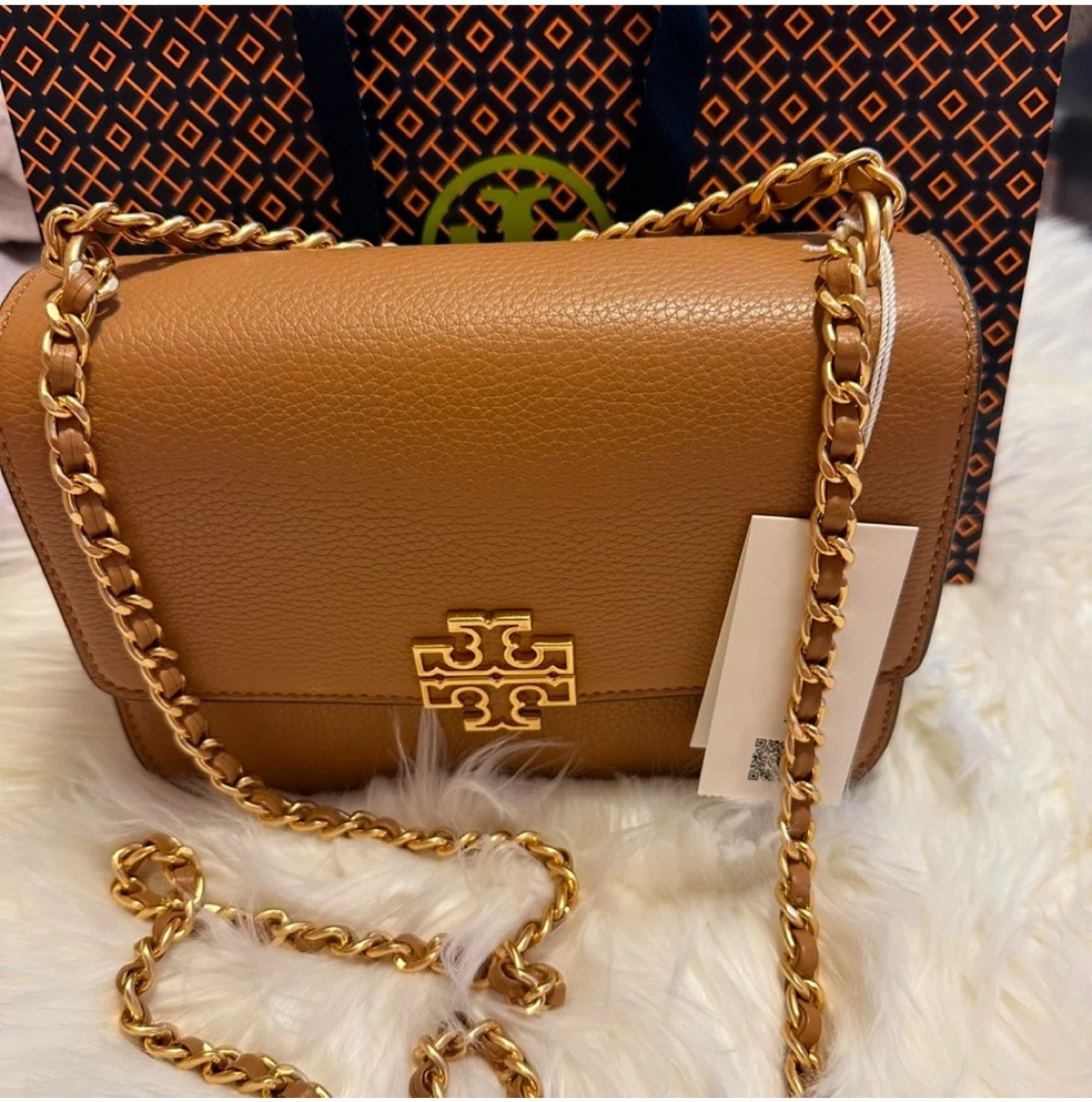 New with tag Tory Burch Britten Crossbody Bag, Tan - photo 2