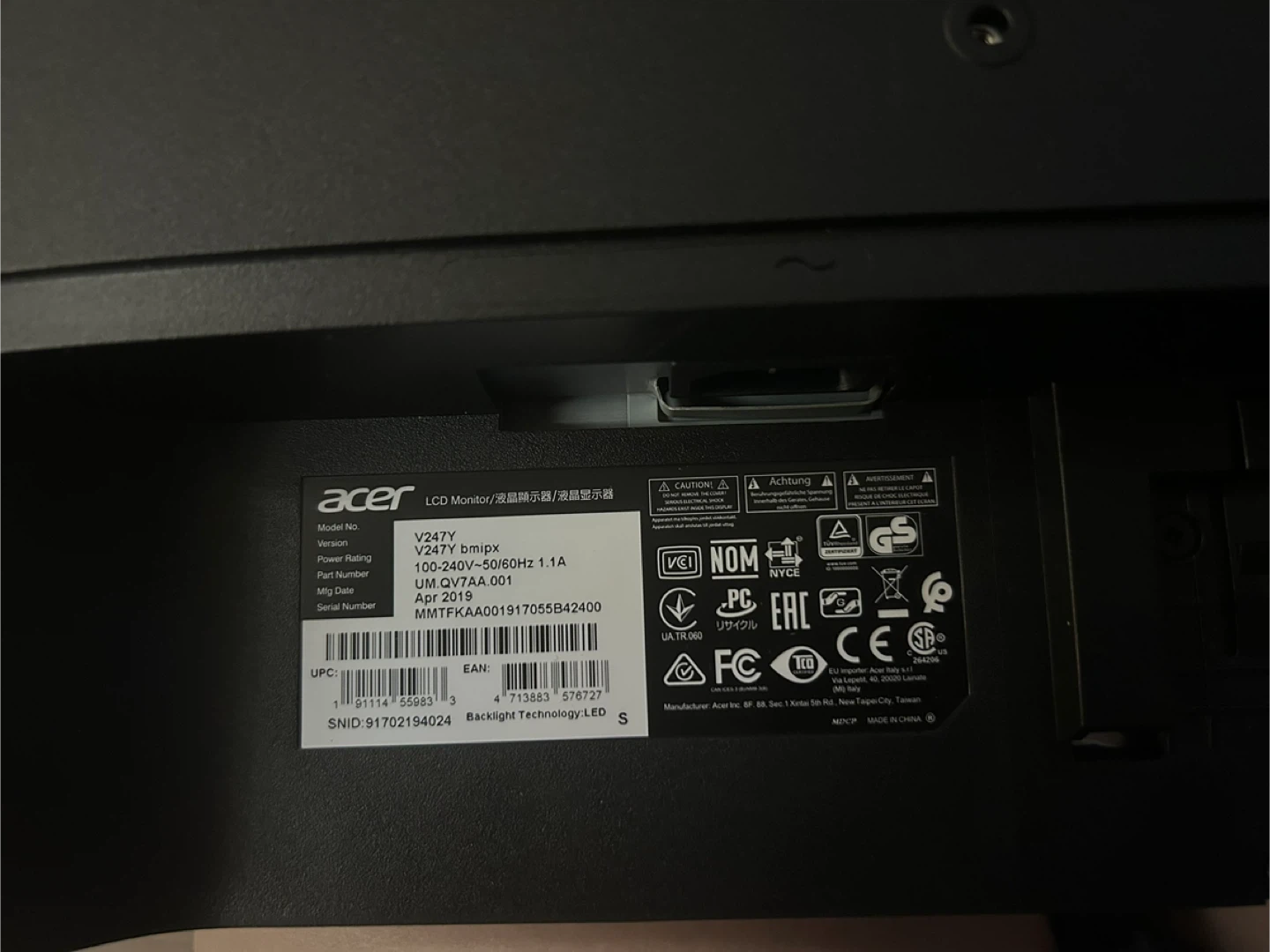 💻 Acer Monitor (Display Only) - photo 3