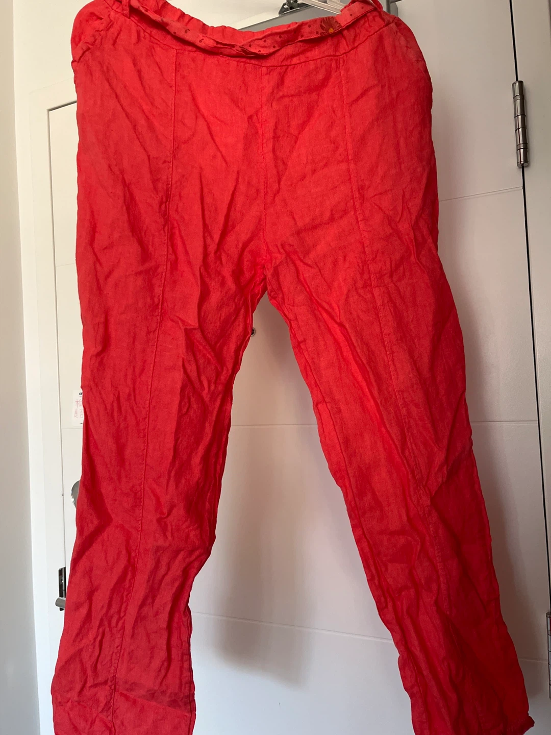 Red Linen Pants