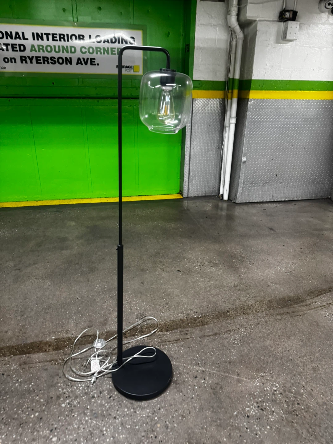 West Elm Sculpture Glass Glass Floor Lamp - photo 2