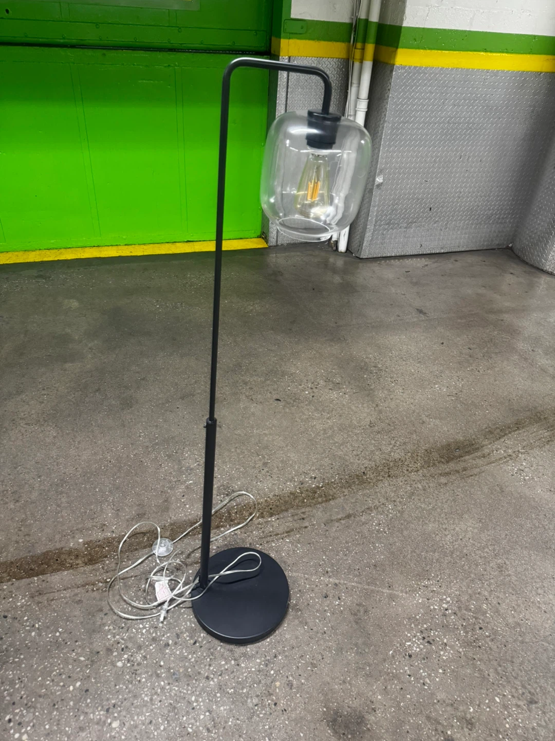 West Elm Sculpture Glass Glass Floor Lamp