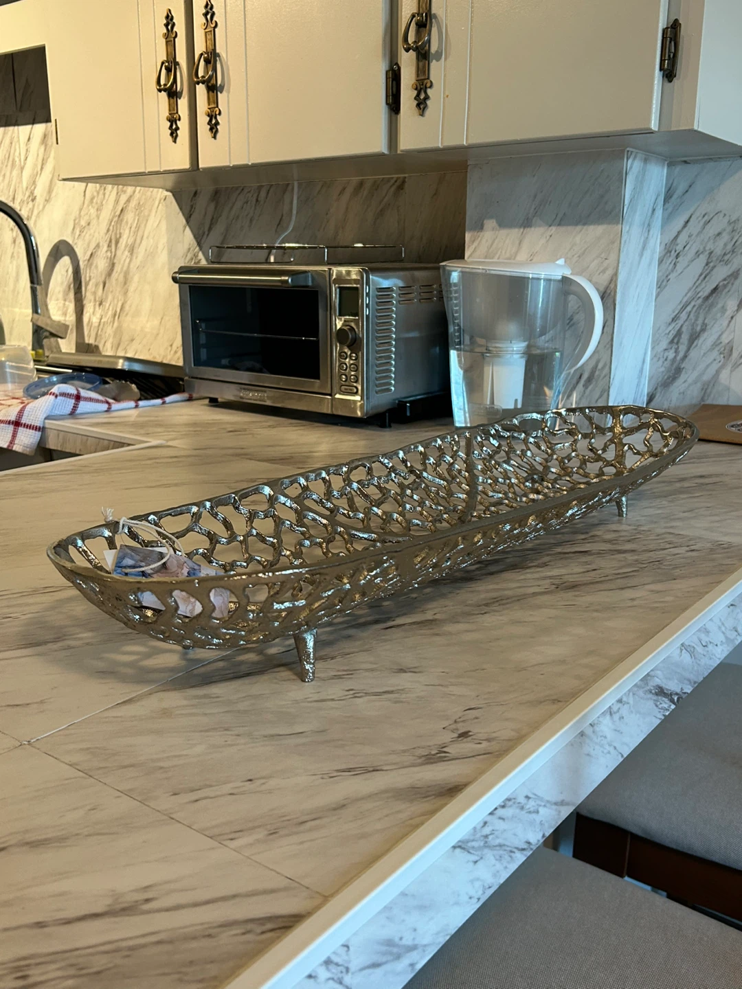 Decorative Silver Metal Bowl