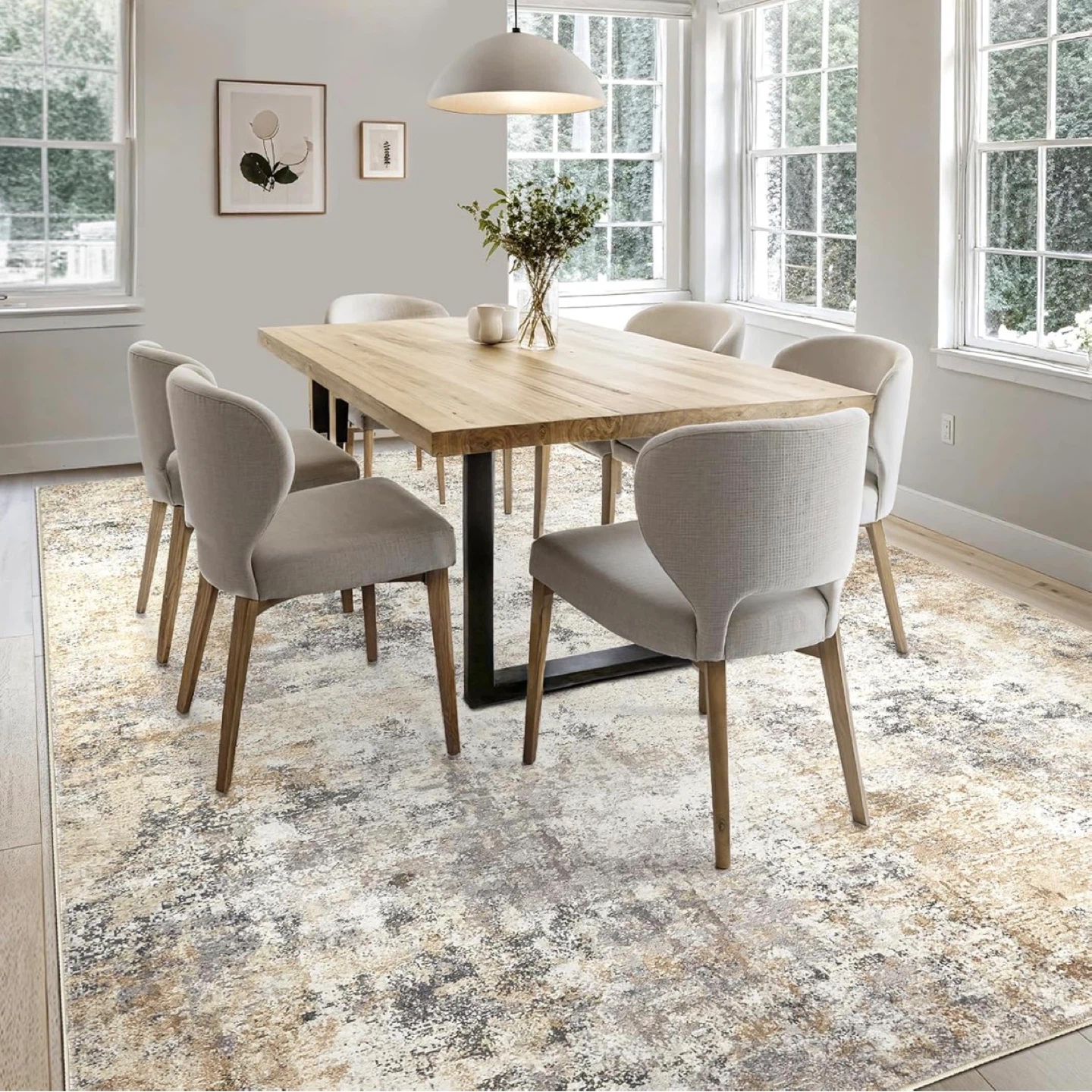 8x10 feet Machine Washable Area Rug - Low Pile - photo 3