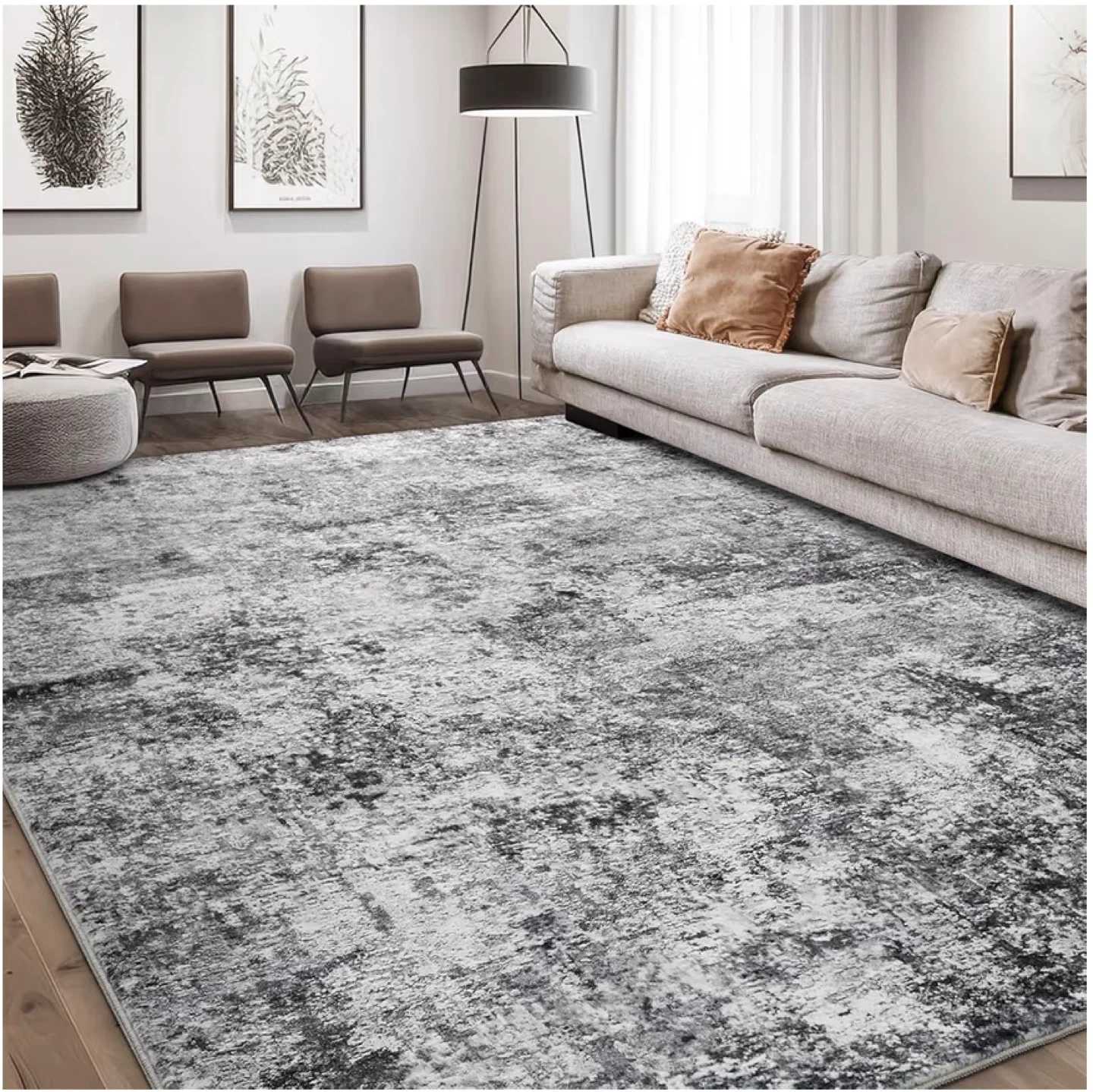 Elegant Area Rug - Grey/White - photo 2