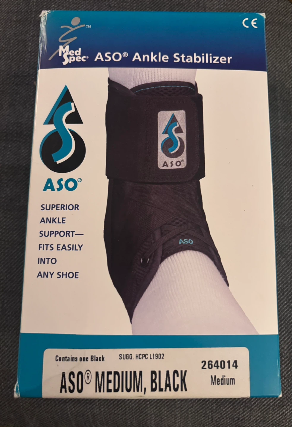 ASO Ankle Stabilizer - Medium, Black