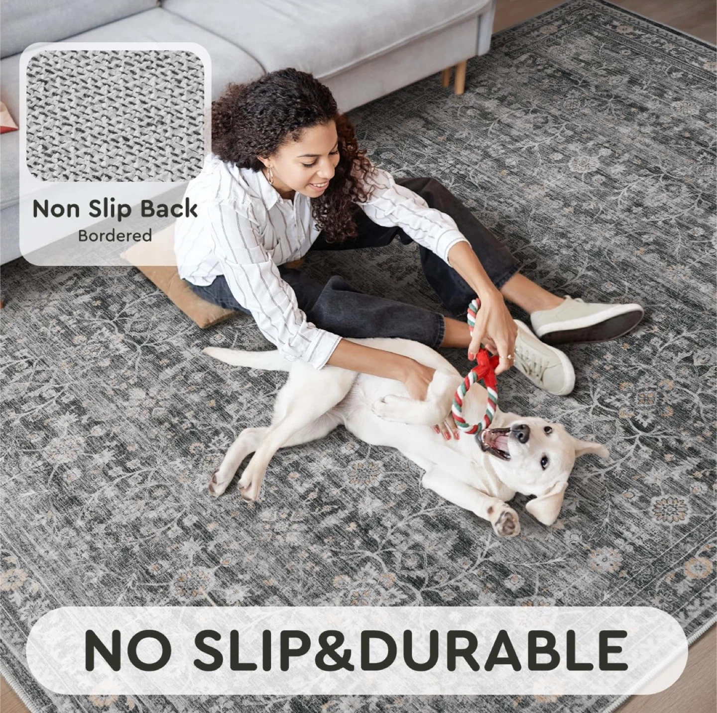 Dark Grey Area Rug 8' x 10' - photo 4