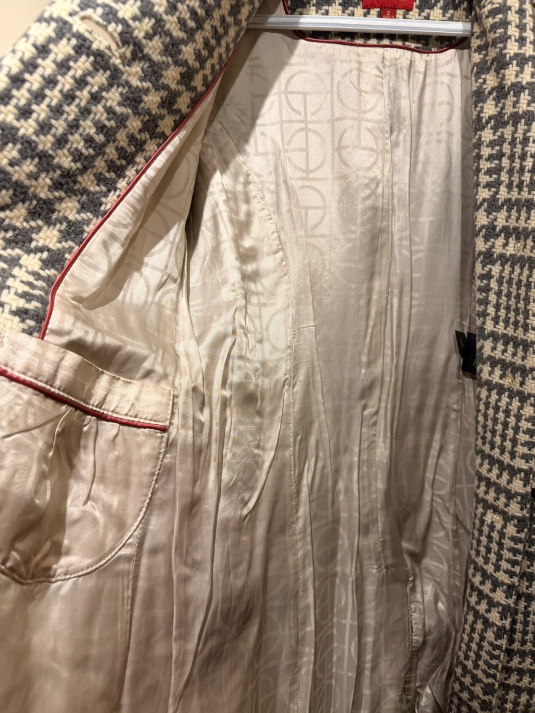 Cole Haan Wool Blend Houndstooth Coat -  Size 2🏆 - photo 5