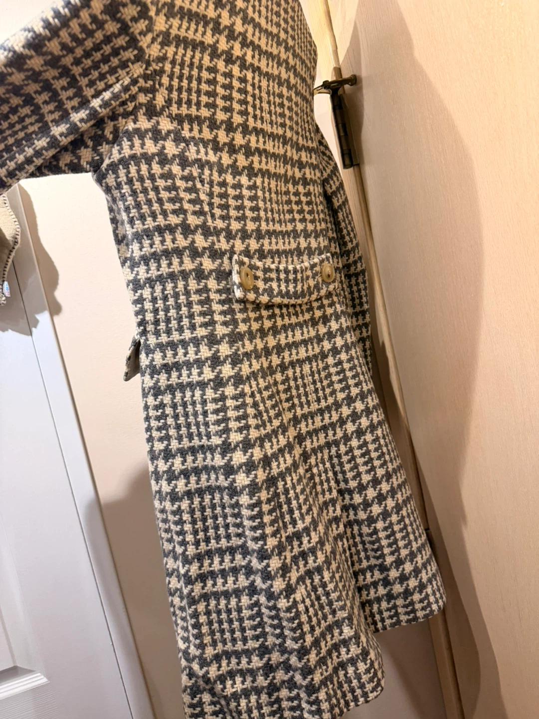 Cole Haan Wool Blend Houndstooth Coat -  Size 2🏆 - photo 3