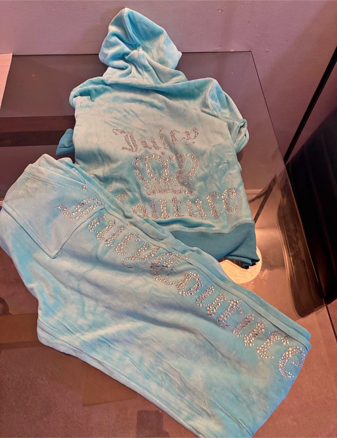 Juicy Couture OG Velour Tracksuit - Light Blue - photo 2