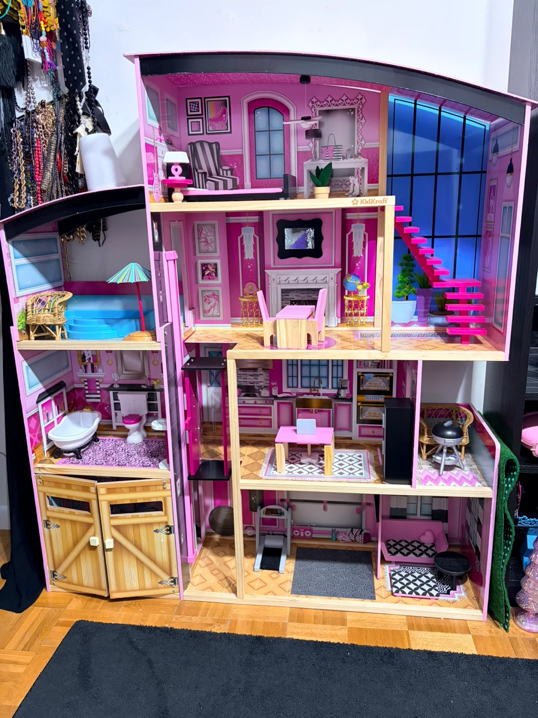 KidKraft Shimmer Mansion Wooden Dollhouse w/furniture - photo 2