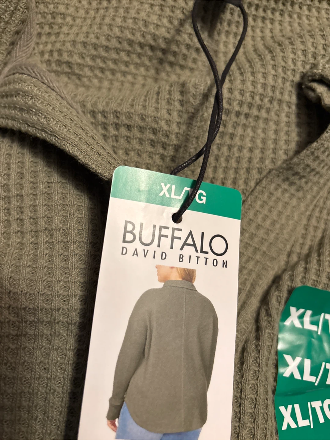 New Buffalo David Bitton Waffle Knit Top XL - photo 3