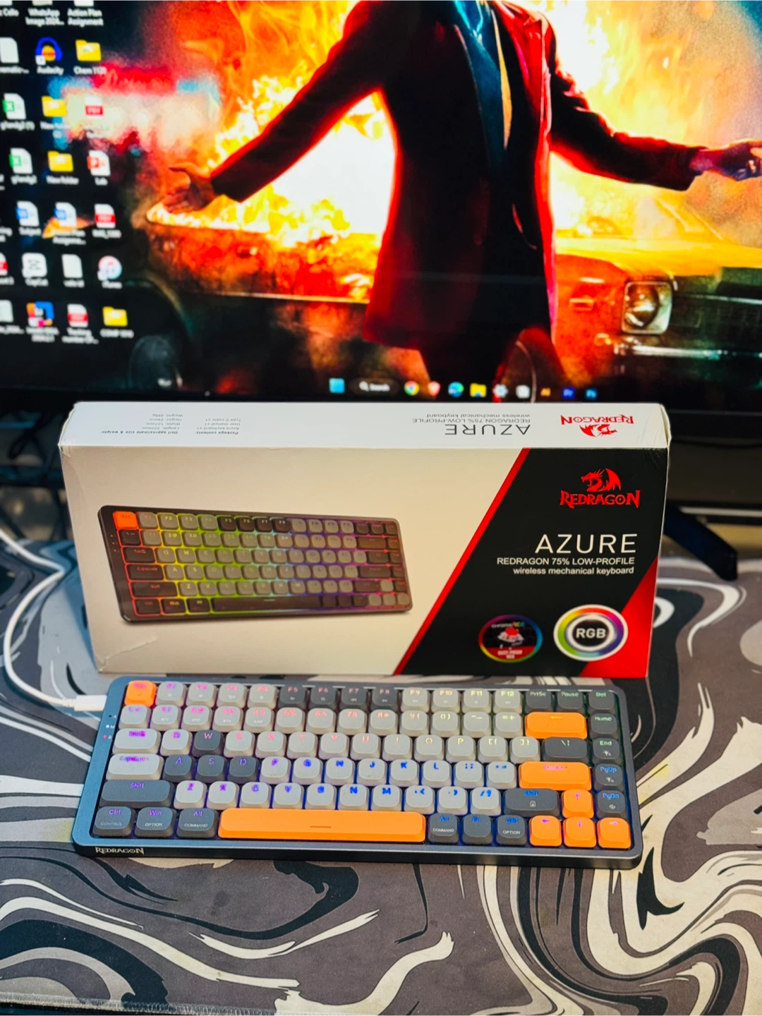 Redragon Azure K607 75% Low-Profile Keyboard - photo 2