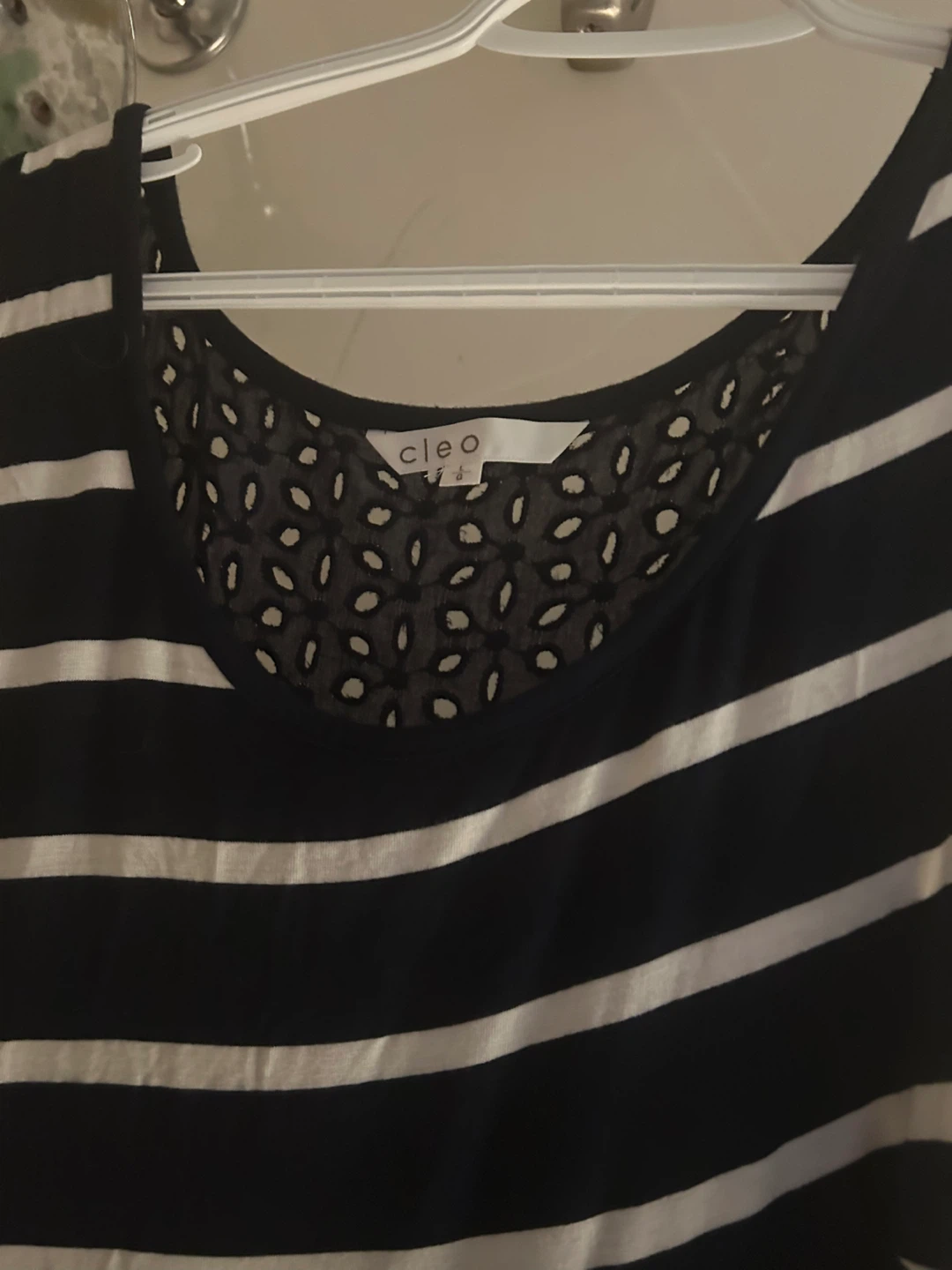 Cleo Navy Blue & White Striped Dress - photo 2