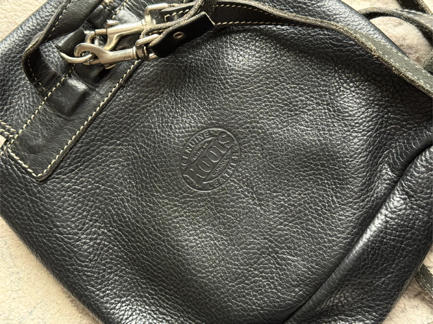 Roots Black Leather Backpack - photo 3