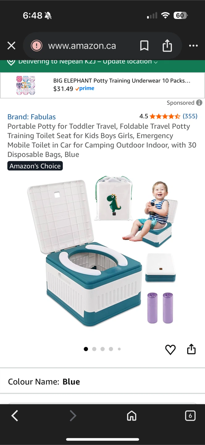 Fabulas Portable Potty - Blue - photo 3
