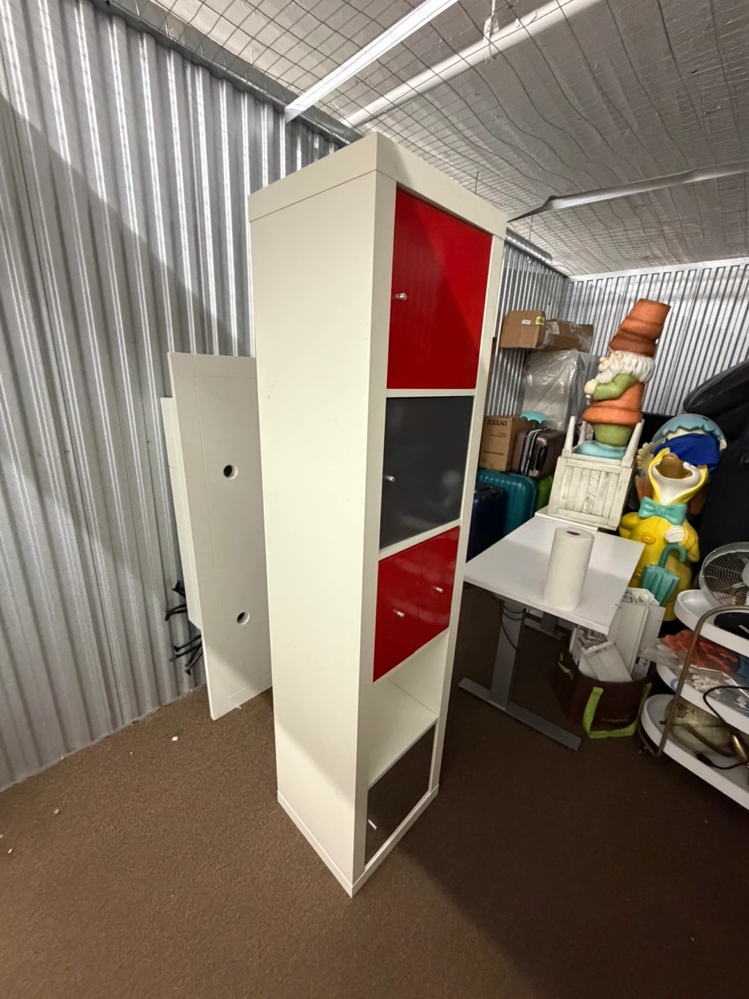 Red & Gray Storage Cabinet / TV Stand - photo 4
