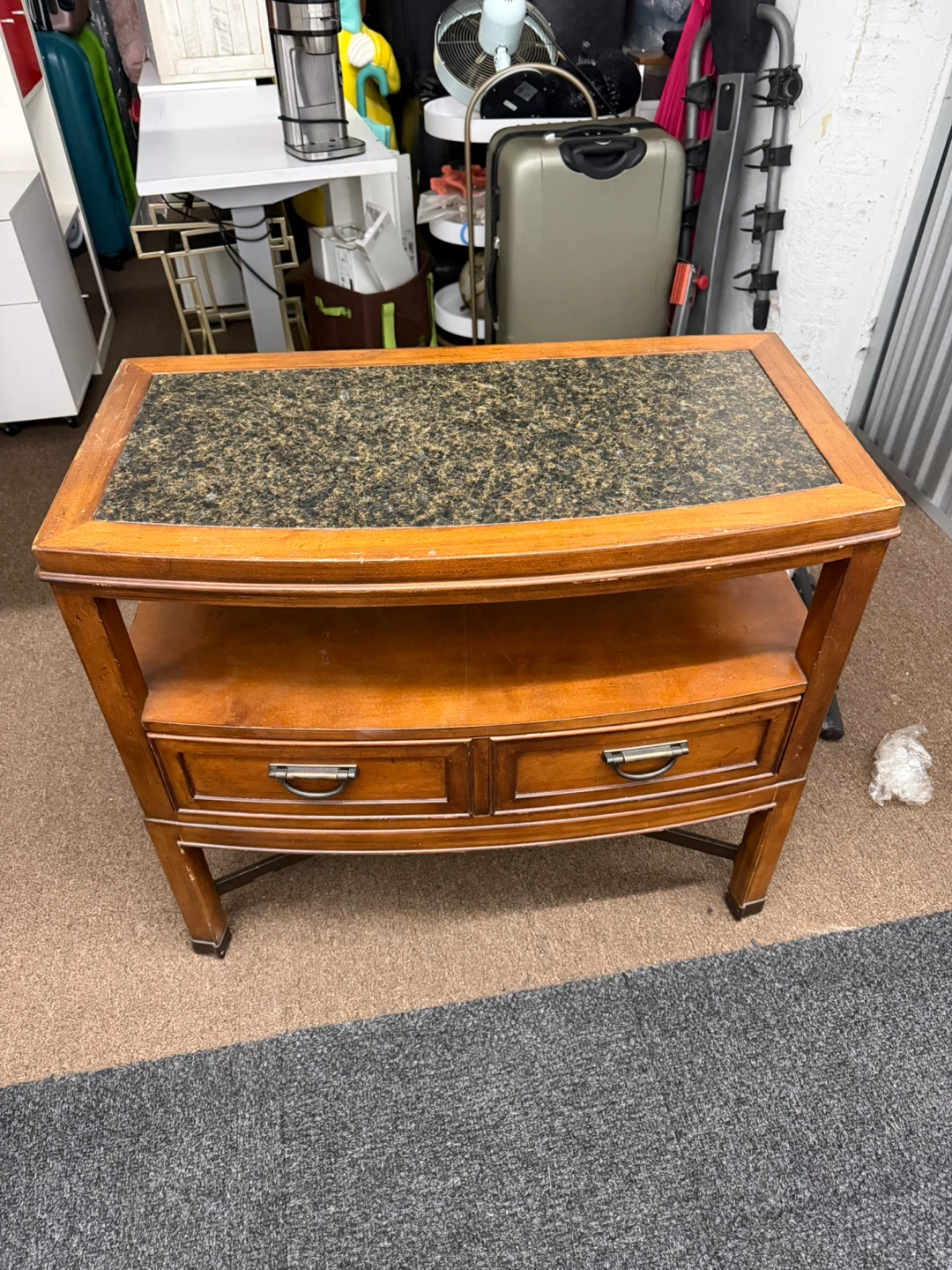 Wooden Side Table with Drawers