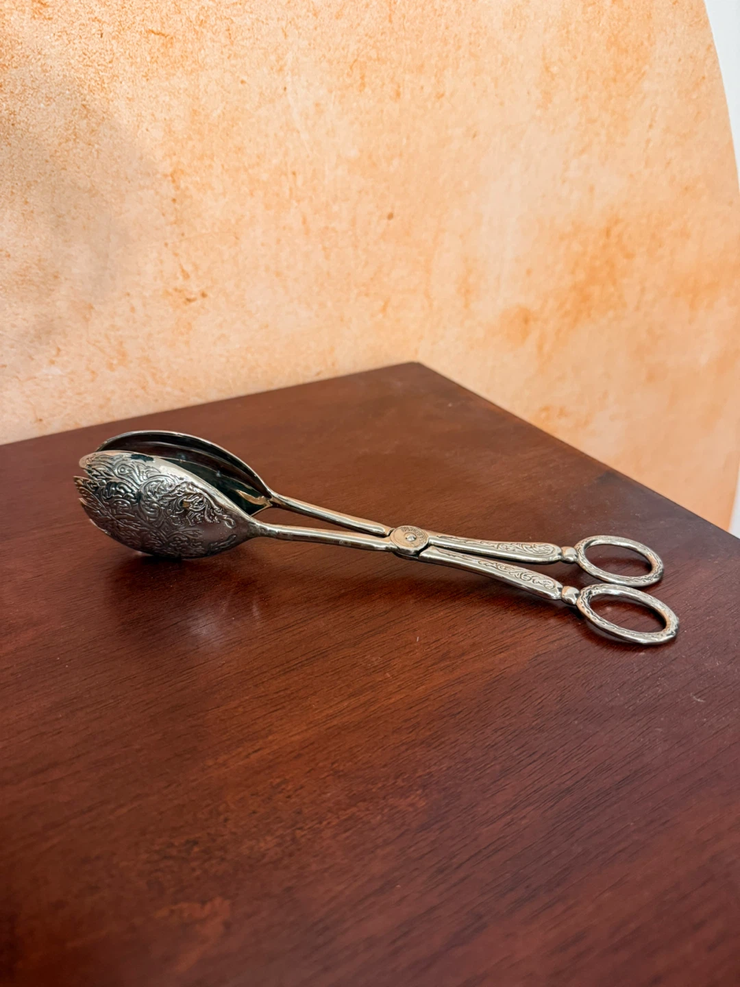 Vintage Silver Plated Serving Tongs