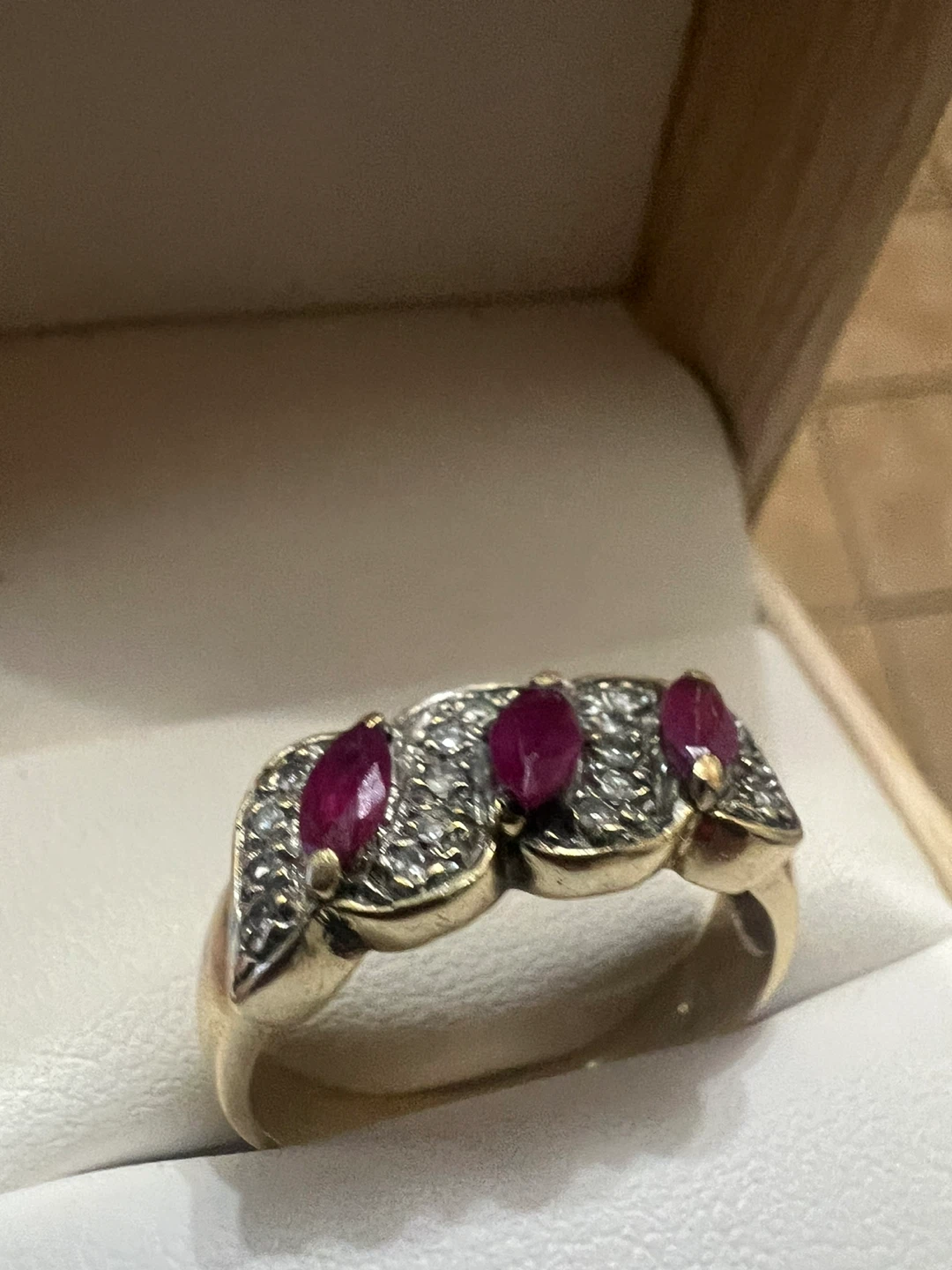 Ruby and Diamond 10K Gold Ring - photo 2
