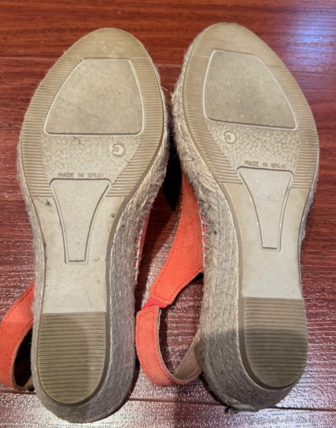 Grazia Orange Espadrille Wedge Sandals - Size 6 - photo 5