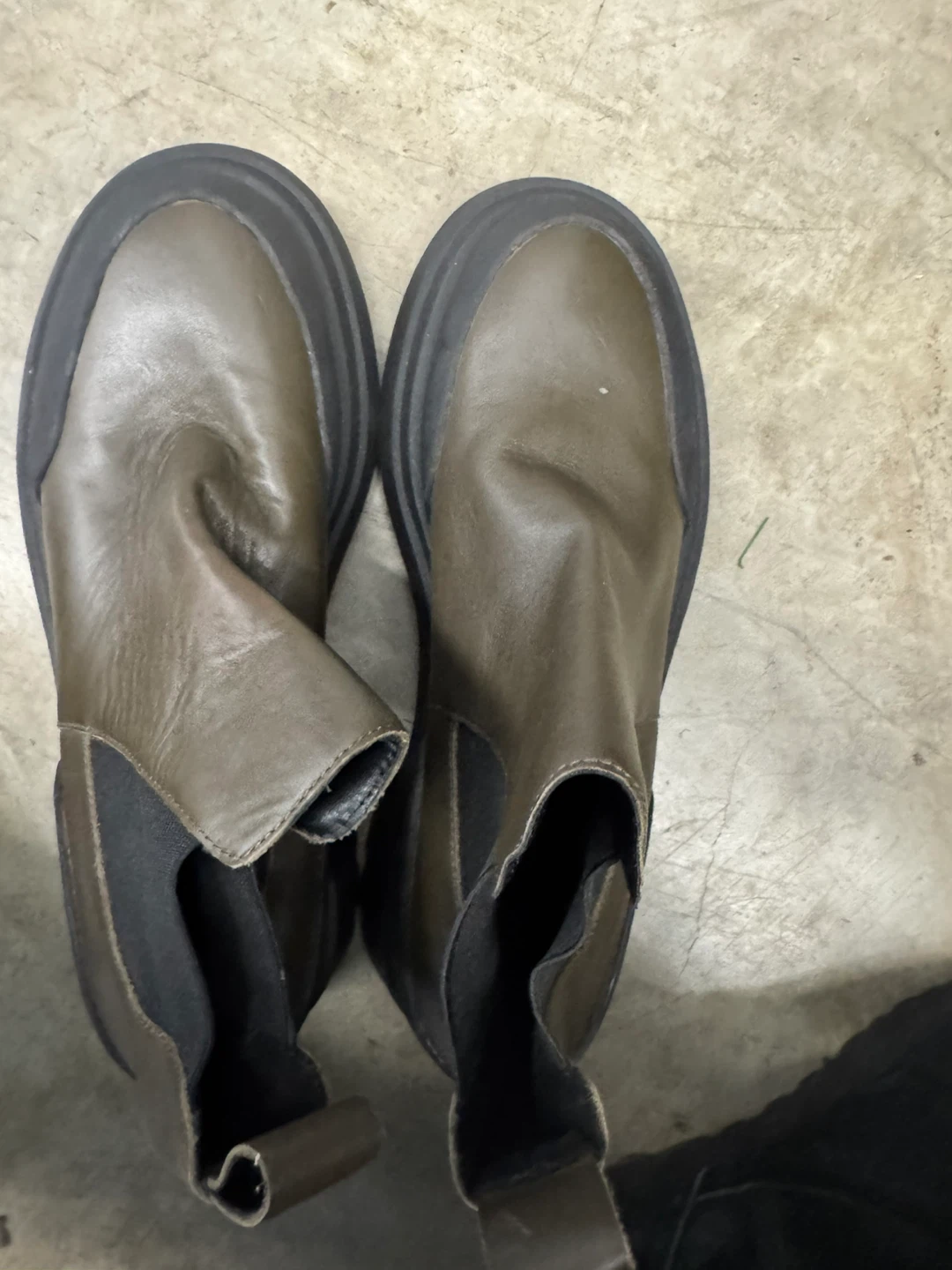 Zara Brown Leather Chelsea Boots Size 38 - photo 2