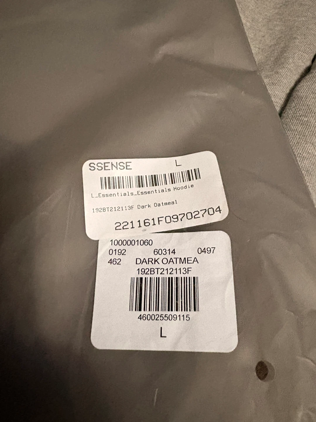 New Essentials Fear of God Hoodie - L Dark Oatmeal - photo 2