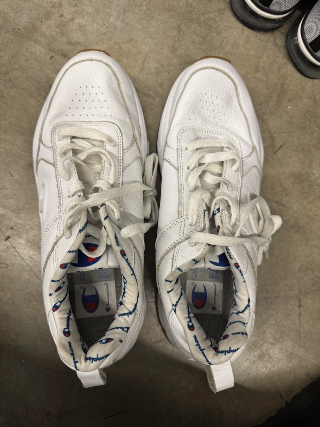 Champion White Sneakers, Size 10