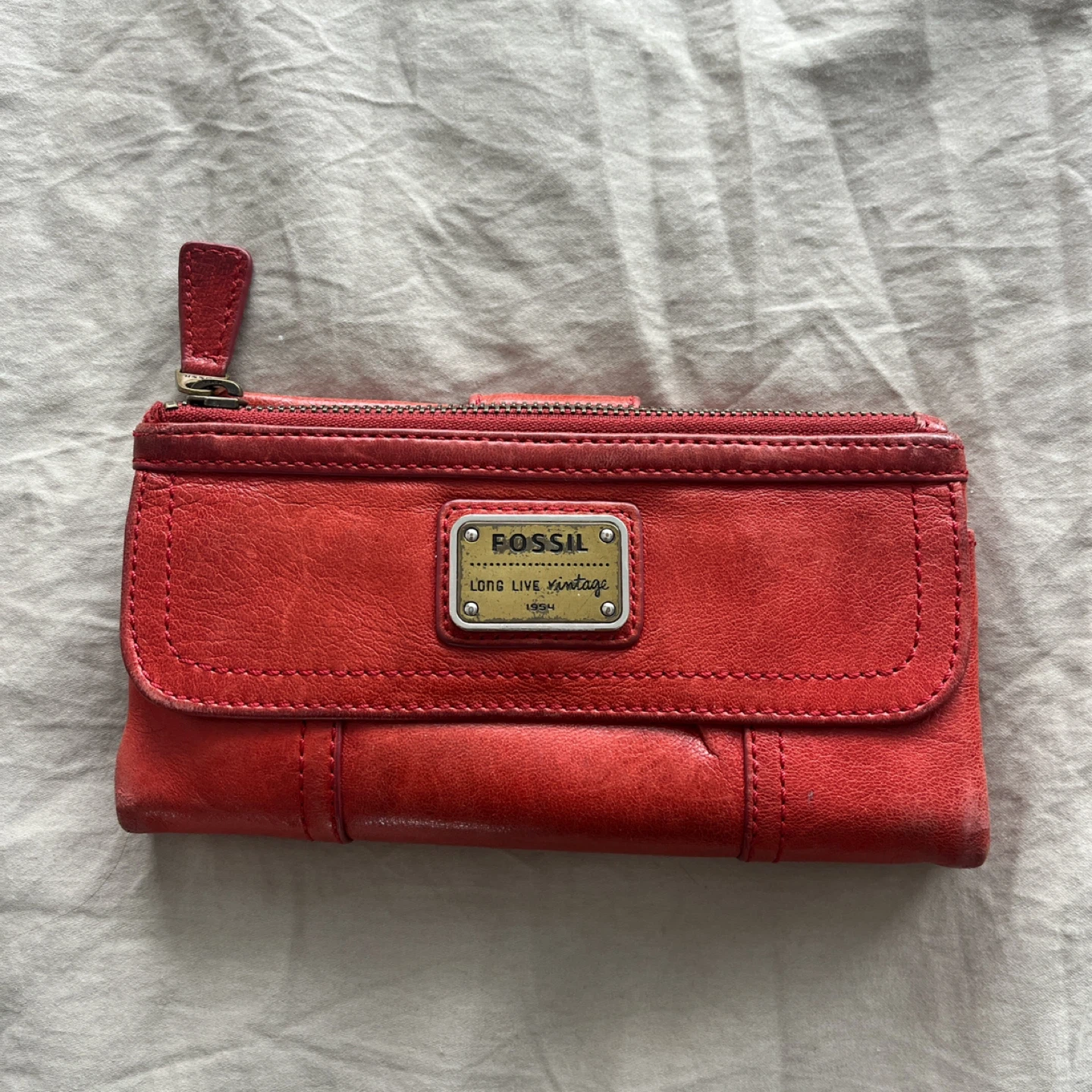 Fossil "Long Live Vintage" Red Wallet