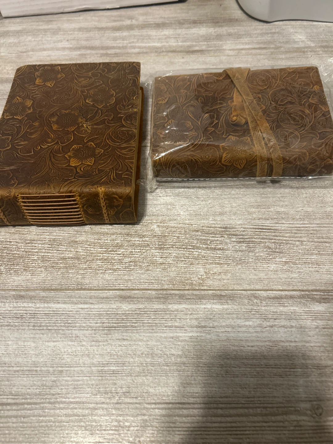 $5 each $10 for both) Brown Leather Journal Notebook - New