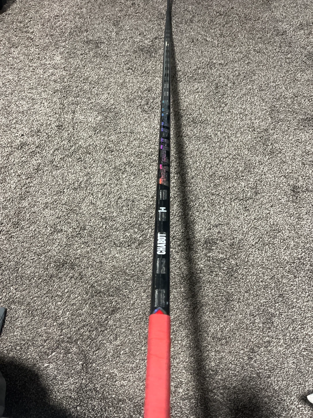Game used signed Thomas Chabot stick - photo 2