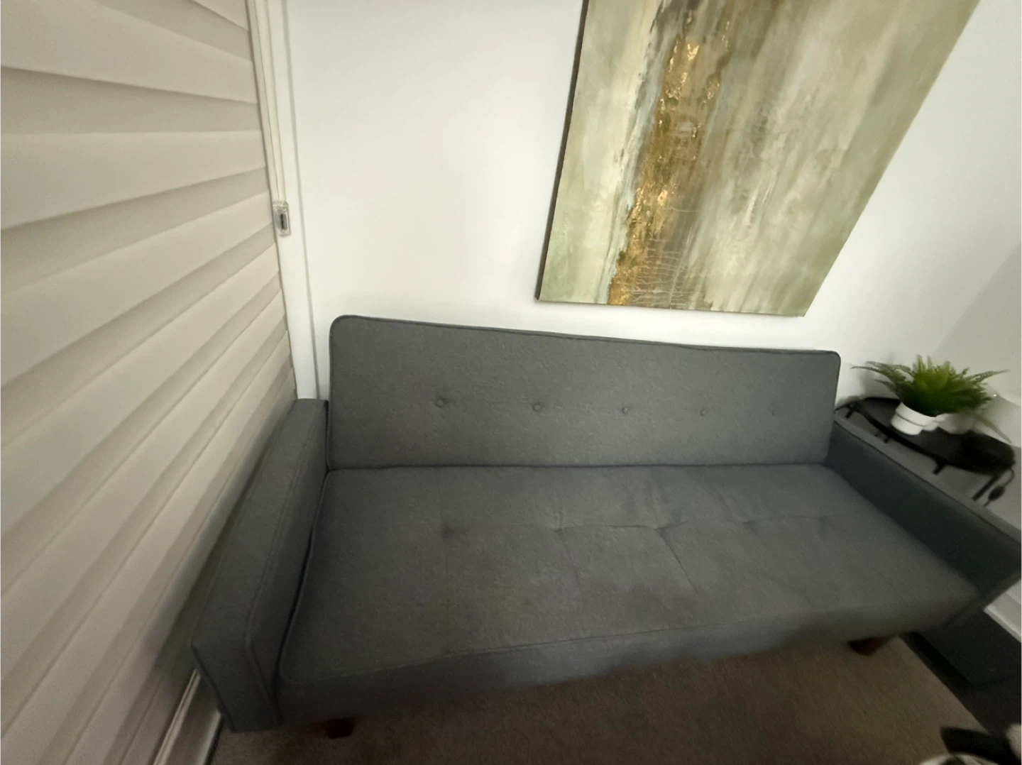 Grey Futon Sofa Bed - photo 2