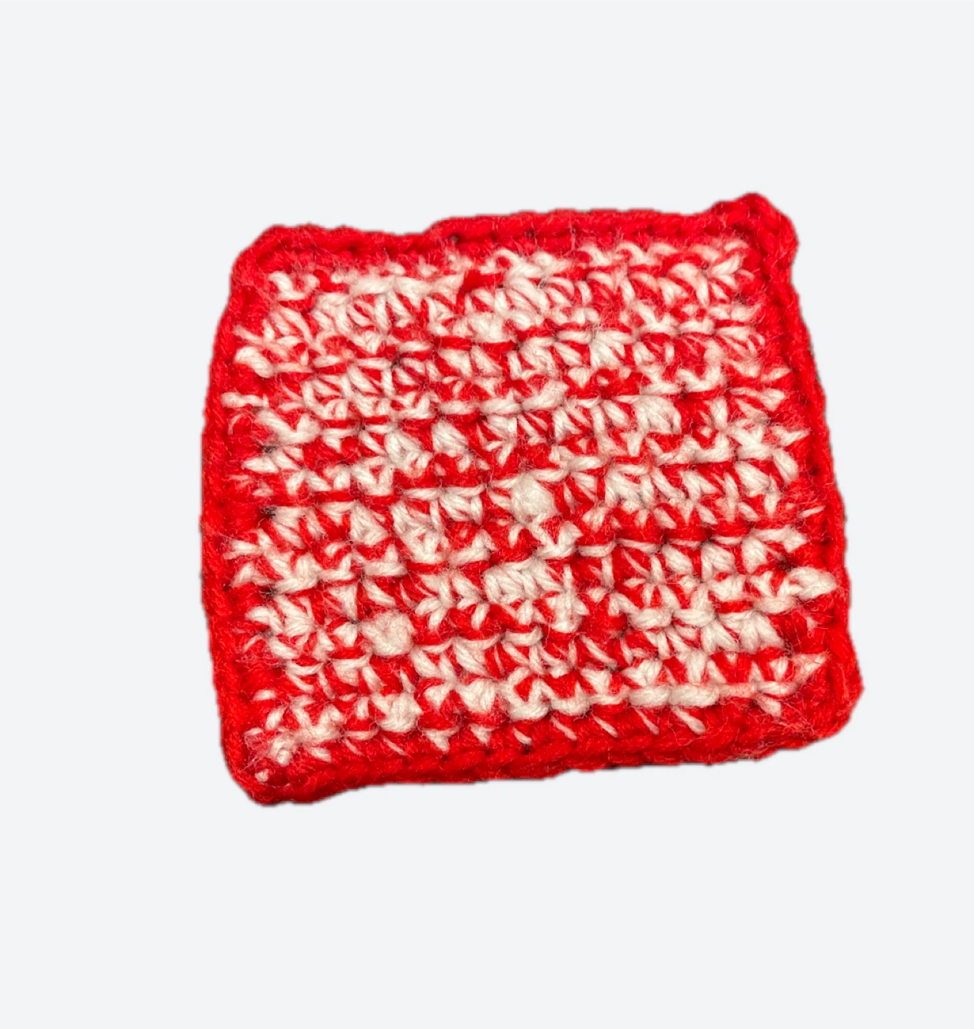 Handmade Red & White Crochet Coaster - photo 2
