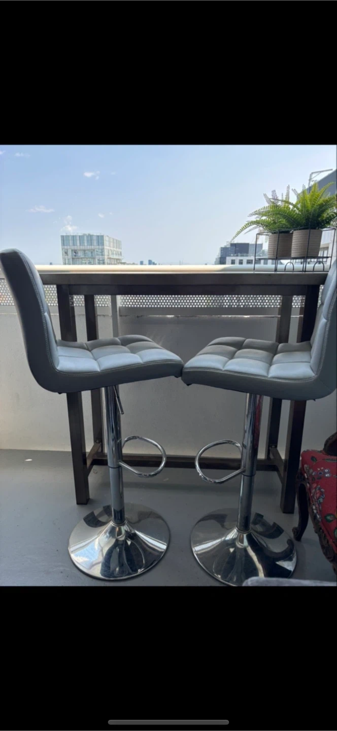 Bar Table and Two Stools Set - photo 2