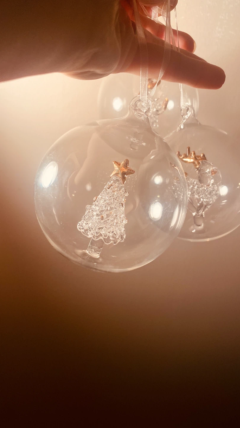 Glass Christmas Ornaments (Set of 3) - photo 4