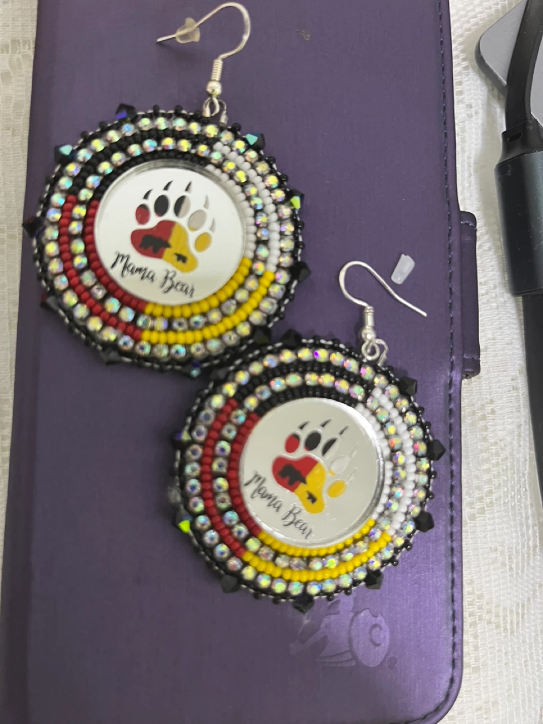 Mama Bear Beaded Earrings - photo 3